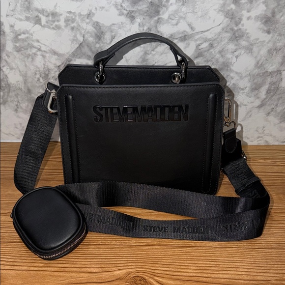 Steve Madden Handbags - Steve Madden Black Messenger Bag for Men